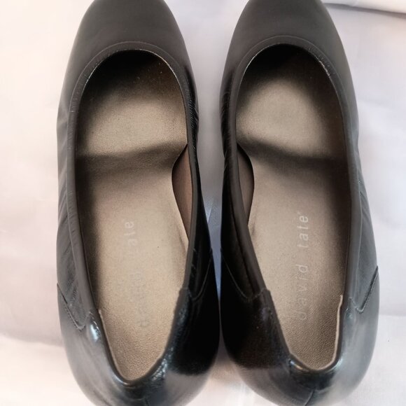 David Tate Supreme Black Nappa Leather Comfort Pump Low Heel Shoes 10W - Picture 4 of 12
